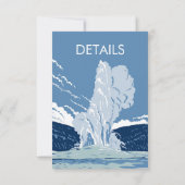 Invitation Yellowstone National Park Détails du Mariage Retro (Dos)