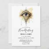 Invitation Yeux Mystique Simple Gothique Steampunk Handfask (Devant)