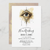 Invitation Yeux Mystique Simple Gothique Steampunk Handfask (Devant / Derrière)