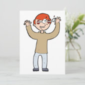 Invitation Yeux qui s'échappent (Debout devant)