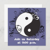 Invitation Yin-Yang avec le défilement (Devant / Derrière)