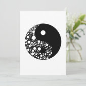 Invitation Yin Yang Cercles Noir Et Blanc Harmonie Zen Cadeau (Debout devant)