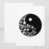 Invitation Yin Yang Cercles Noir Et Blanc Harmonie Zen Cadeau (Devant / Derrière)