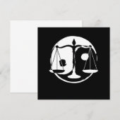 Invitation Yin Yang Harmony Lawyer Libra Zodiac Sign Zen Cade (Devant / Derrière)