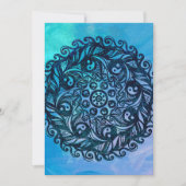 Invitation Yin Yang Mandala Nature Florale Fleur Mandalas (Devant)