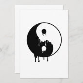 Invitation Yin Yang Melmony Harmony Taoism Méditation Cadeau (Devant / Derrière)