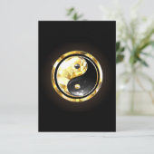 Invitation Yin Yang or sur noir (Debout devant)