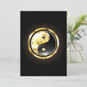 Invitation Yin Yang or sur noir (Debout devant)