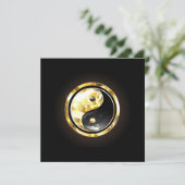 Invitation Yin Yang or sur noir (Debout devant)