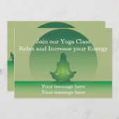 Invitation Yoga de modèle d'invitation (Devant / Derrière)