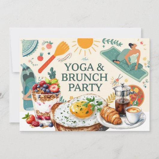Invitation Yoga et Brunch Party (Devant)