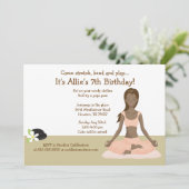 Invitation Yoga Fille fête d'anniversaire #3 (Debout devant)