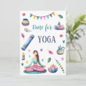 Invitation Yoga- méditation- illustration (Debout devant)