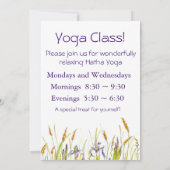 Invitation Yoga Méditation Zen Botanique Floral (Dos)