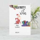 Invitation Yoga Noël Père Noël instructeur (Debout devant)