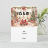 Invitation Yoga Noël Père Noël instructeur (Debout devant)