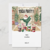 Invitation Yoga Noël Père Noël instructeur (Devant)
