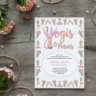 Invitation Yogis & Posies Fête de yoga et de composition flor