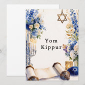 Invitation Yom Kippour juif (Devant / Derrière)
