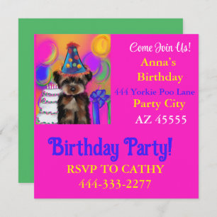 Invitation Yorkie Poo