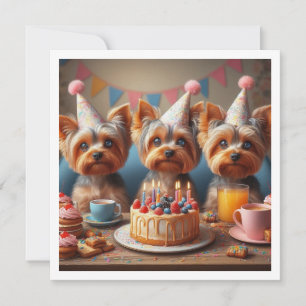 Invitation Yorkshire terrier, Yorkshire anniversaire