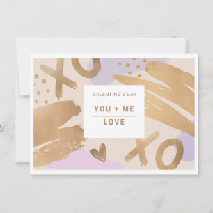 Invitation You and Me Love XOXO Valentine's Day Card