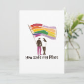 Invitation You Are My Safe Place – LGBTQ Pride Love Sticker (Debout devant)