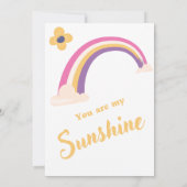 Invitation "You Are My Sunshine" Rainbow Baby Shower  (Dos)