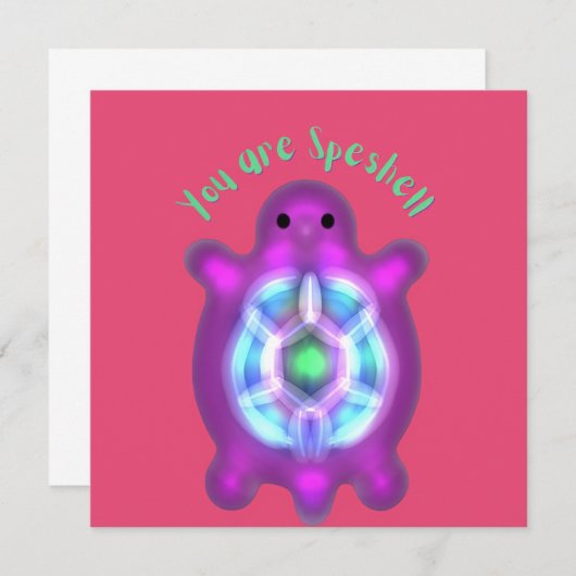 Invitation You Are Speshell Turtle Personalized Gift (Devant / Derrière)