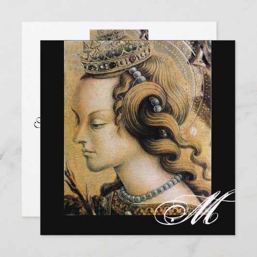 Invitation YOUNG PRINCESS SWEET 16 PARTY Monogram Or (Devant / Derrière)