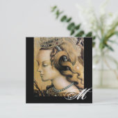 Invitation YOUNG PRINCESS SWEET 16 PARTY Monogramme Or (Debout devant)