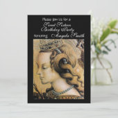 Invitation YOUNG PRINCESS SWEET 16 PARTY noir (Debout devant)