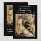 Invitation YOUNG PRINCESS SWEET 16 PARTY noire (Devant / Derrière)