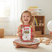 Invitation Young Wild and Four Tiger Floral Birthday