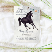Invitation Young wild and free galloping horse birthday