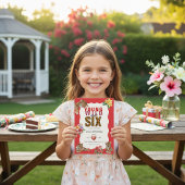 Invitation Young Wild and Six Tiger Floral Birthday