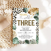 Invitation Young Wild and Three Leopard Boy 3rd Birthday
