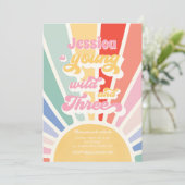 Invitation Young Wild And Three Sunshine 3e Anniversaire Rain (Debout devant)