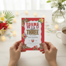 Young Wild and Three Tiger Tropical Birthday