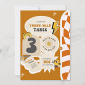 Invitation Young Wild et Three 3e Retro À damiers Anniversair (Devant)