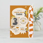 Invitation Young Wild et Three 3e Retro À damiers Anniversair (Debout devant)