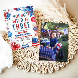 Invitation Young Wild et Three 4 Juillet 3 Anniversaire