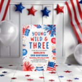 Invitation Young Wild et Three 4 Juillet 3 Anniversaire