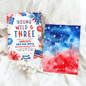 Invitation Young Wild et Three 4 Juillet 3 Anniversaire