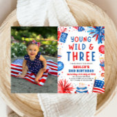 Invitation Young Wild et Three 4 Juillet 3 Anniversaire