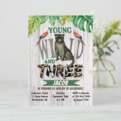 Invitation Young Wild Et Three Jungle 3e anniversaire (Debout devant)
