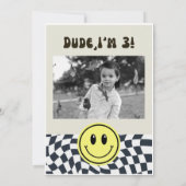 Invitation Young Wild et Three Retro Boys 3e anniversaire (Dos)