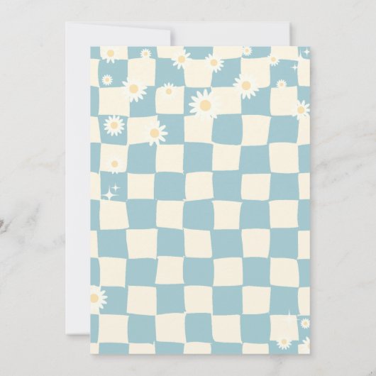 Invitation Young Wild et Three Retro Daisy 3e anniversaire (Dos)