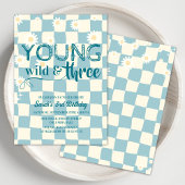 Invitation Young Wild et Three Retro Daisy 3e anniversaire