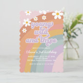 Invitation Young Wild et Three Retro Rainbow 3e anniversaire (Debout devant)